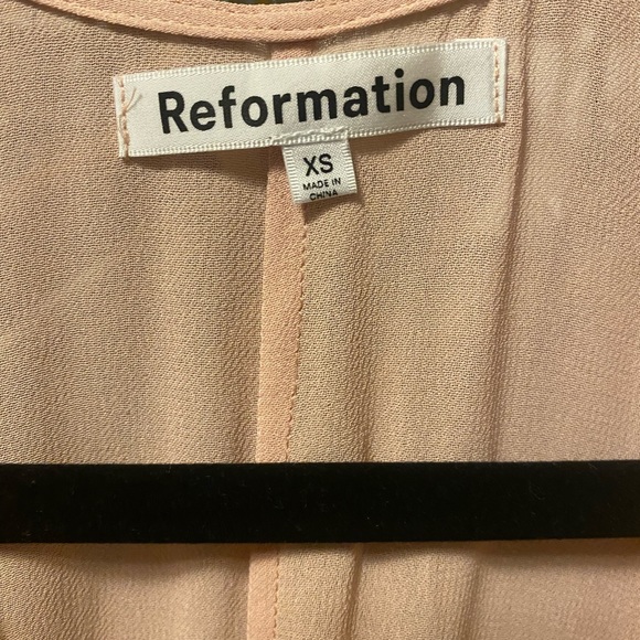 New With Tags NWT Reformation Blush Pink Winslow Wrap Dress - Picture 7 of 8